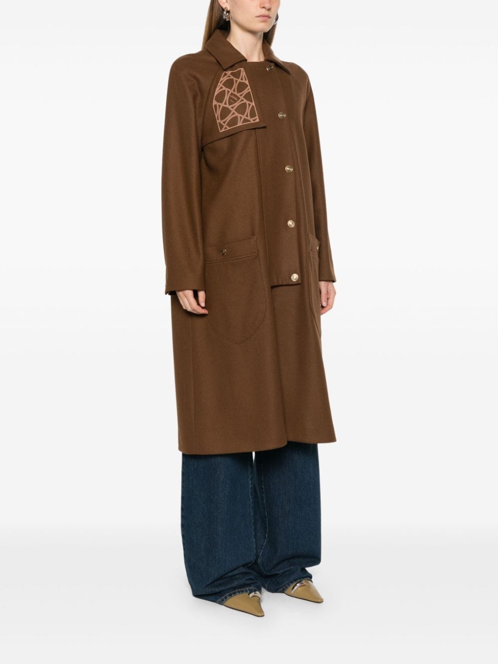 Shop Philippe Model Paris Jatd Mw22 Trench Coat In Brown