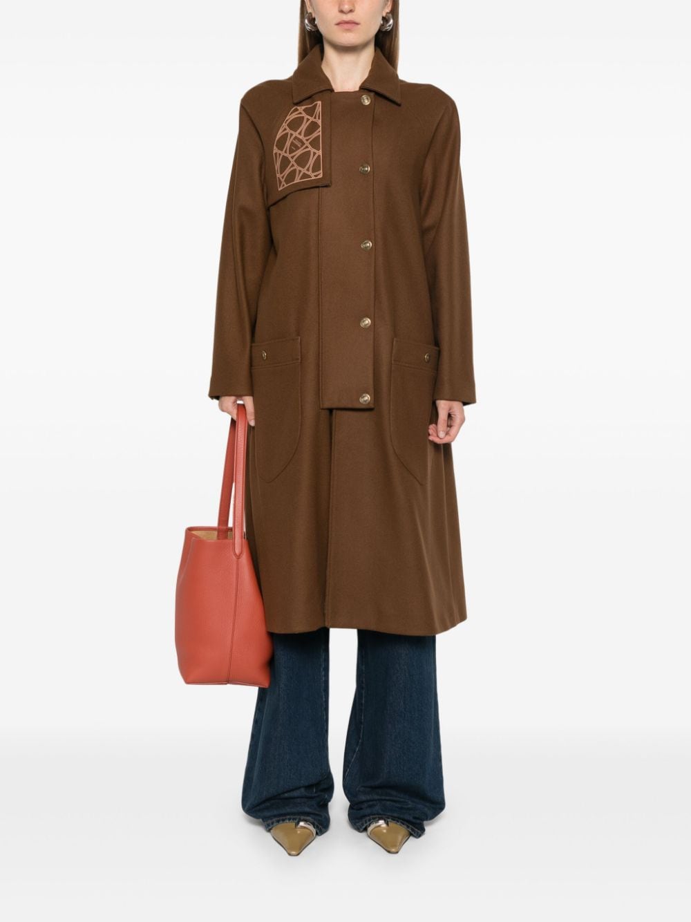 Shop Philippe Model Paris Jatd Mw22 Trench Coat In Brown