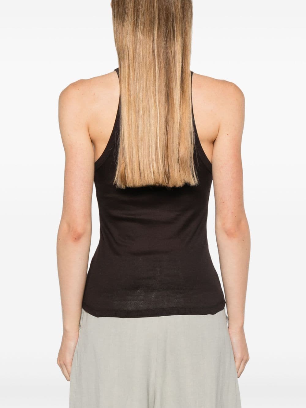 Shop Pinko Cotton Tank Top In Brown