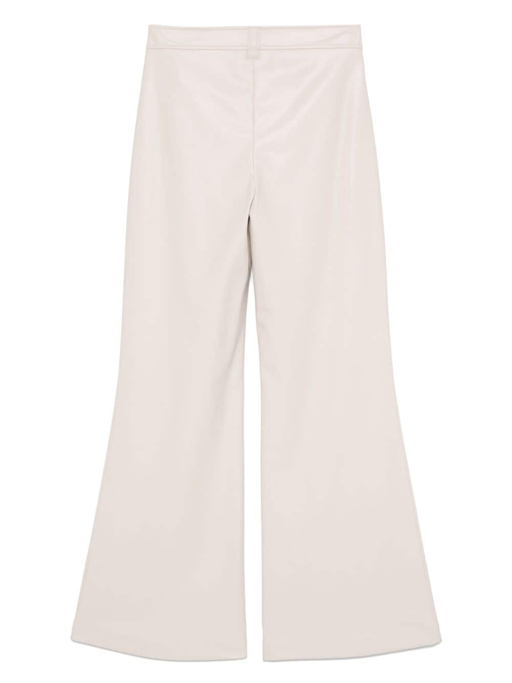 LIU JO faux-leather palazzo pants - Beige