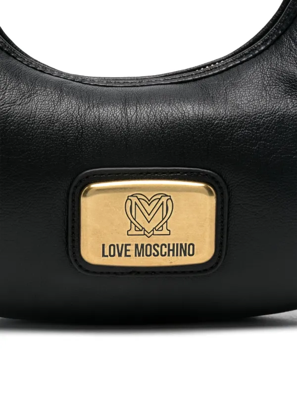 LOVE MOSCHINO レディースバッグ ブラック ロゴプレート Love Moschino ロゴプレート ショルダーバッグ | ブラック