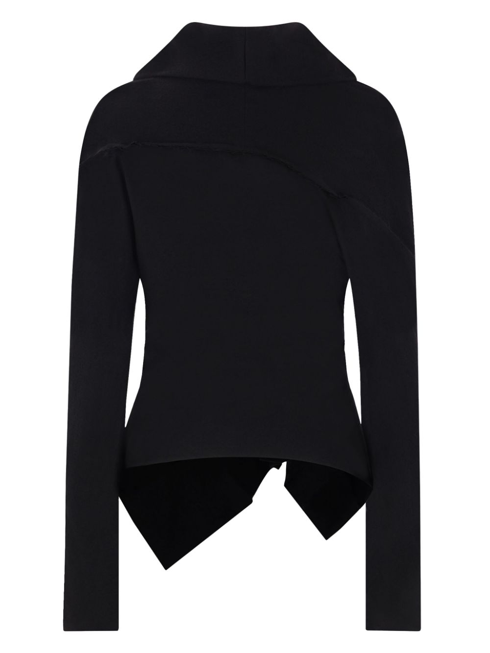 Yohji Yamamoto asymmetric wool jacket - Zwart