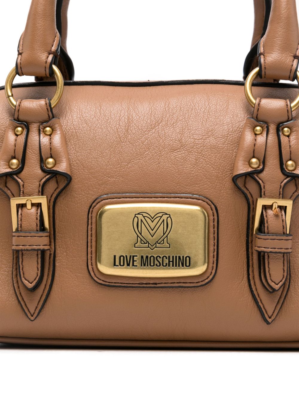 LOVE MOSCHINO LOGO-PLAQUE TOTE BAG 