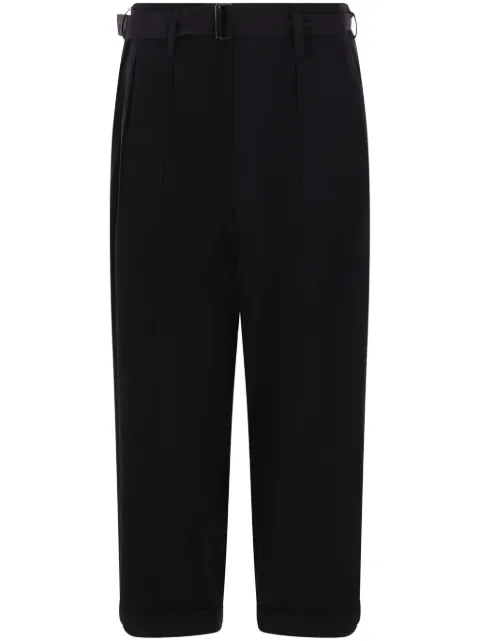 Yohji Yamamoto belted wool trousers
