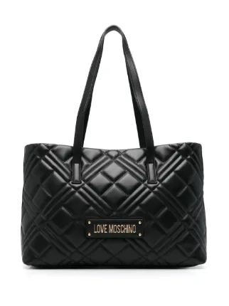 Love Moschino Quilted Tote Bag Black FARFETCH