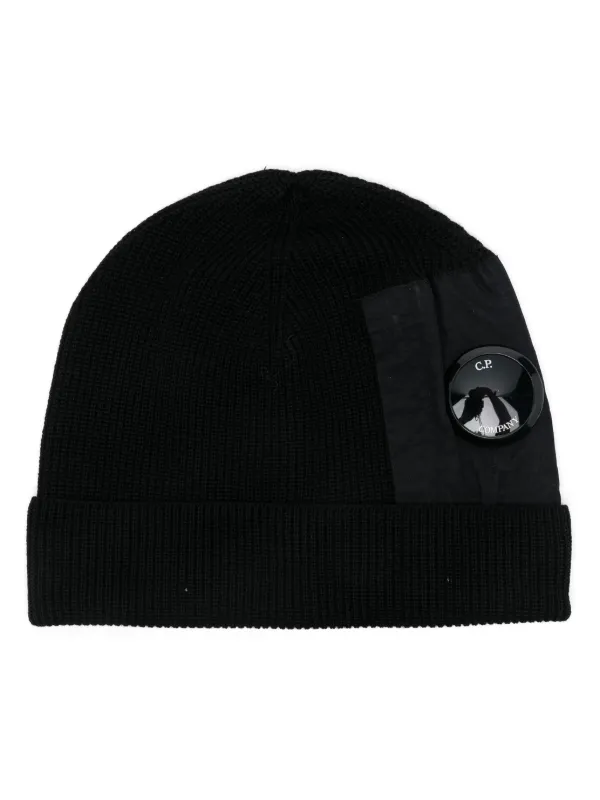 C.P. Company Lens detailed Beanie Black FARFETCH