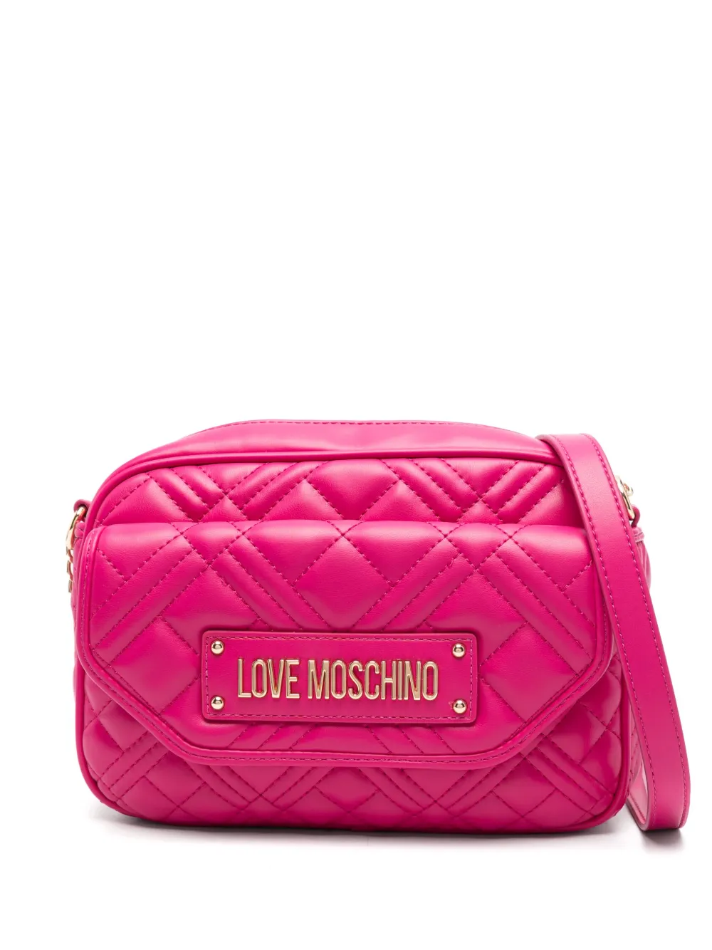 Love Moschino logo lettering Cross Body Bag Pink FARFETCH IE