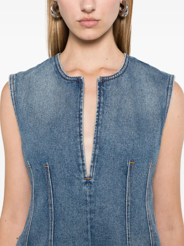 STELLA MCCARTNEY コーデュロイ デニム ミニドレス Stella McCartney デニム ミニドレス | ブルー | FARFETCH JP