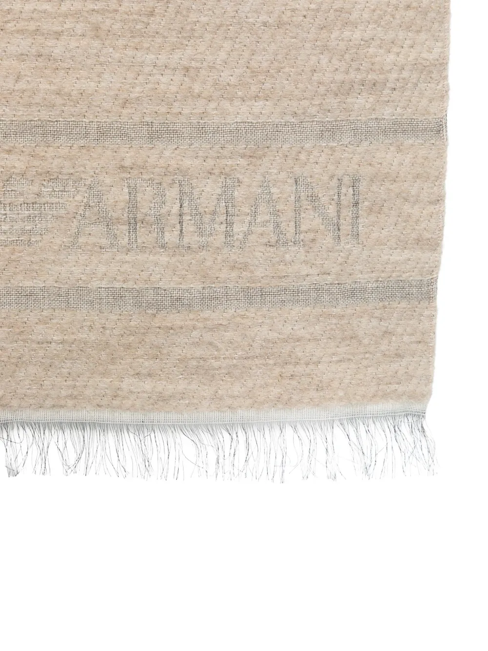 Emporio Armani Sjaal met logo-jacquard - Beige