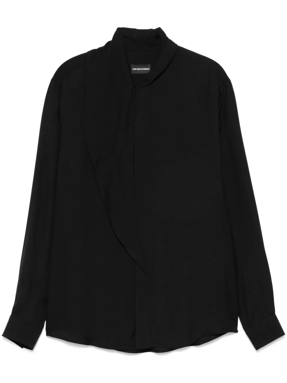 Emporio Armani Overhemd met jacquard Zwart
