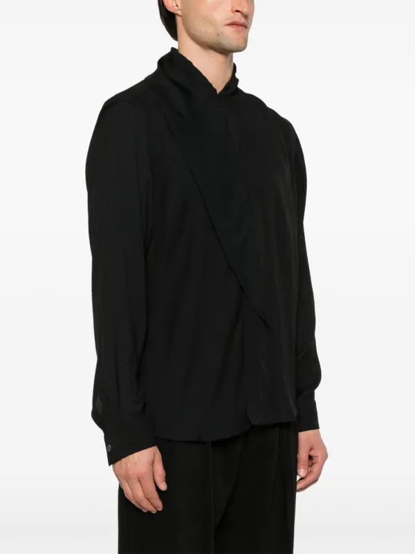 Emporio Armani Jacquard Shirt | Black | FARFETCH
