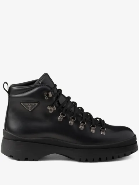 Prada Brixxen leather booties