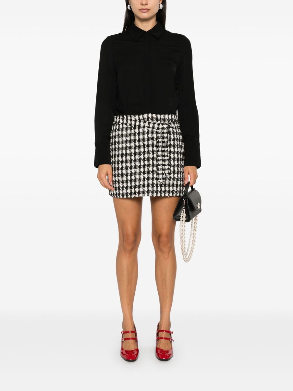 alice + olivia shirt midi dress - Zwart