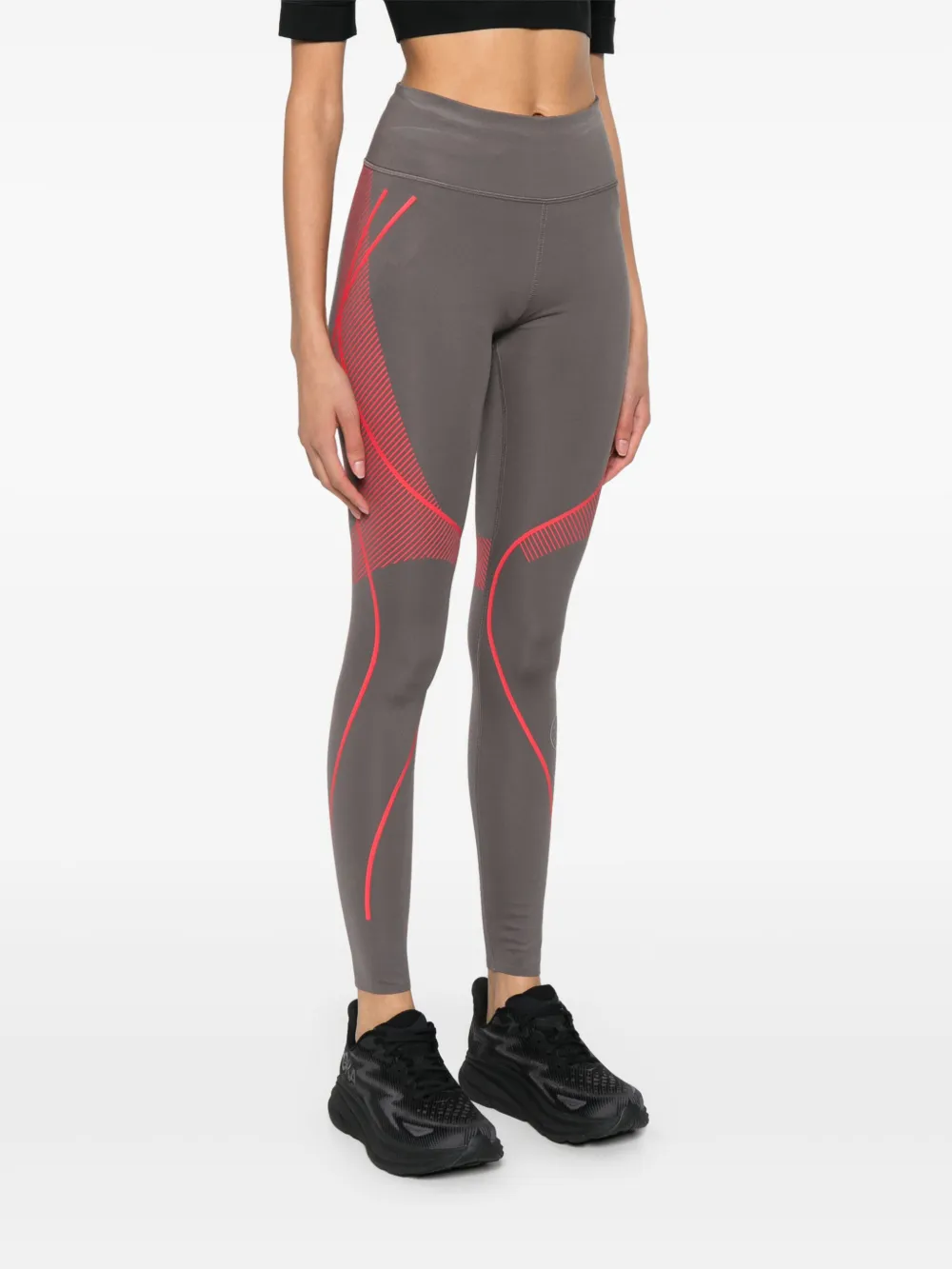 Shop Adidas By Stella Mccartney Truepace Performance Leggings In Grey