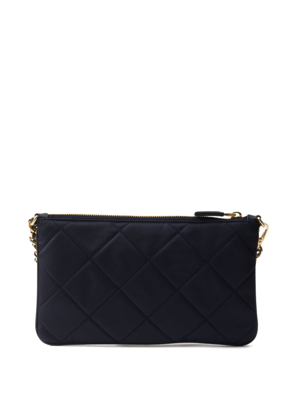 Shop Prada Quilted Re-nylon Pouch In Blau