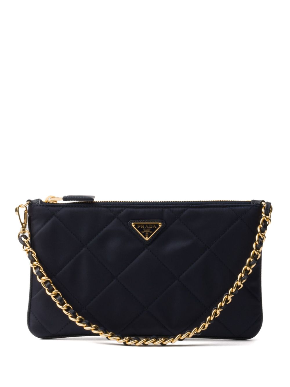 Prada Quilted Re Nylon Pouch Blue FARFETCH UK