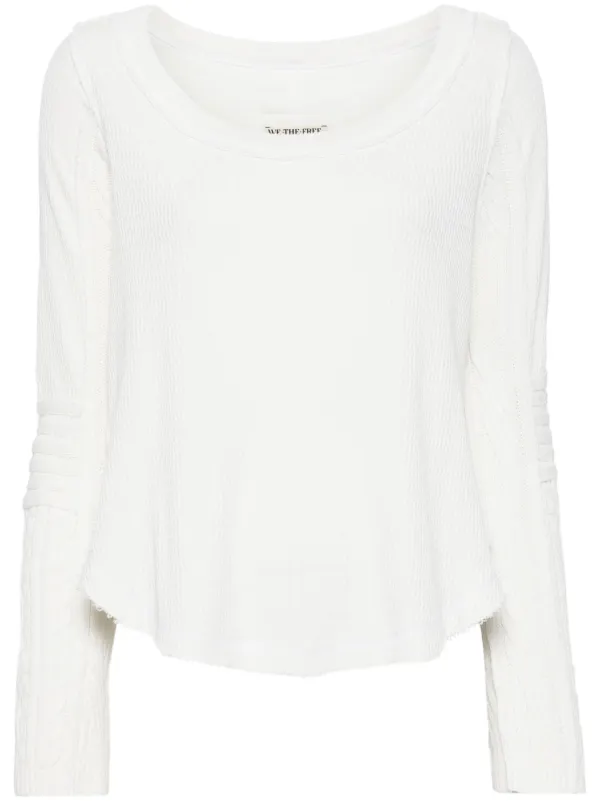 Free People White sold Ribbed Long Sleeve!!