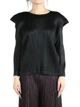 PLEATS PLEASE ISSEY MIYAKE ブラック美品　　最終値下げ Pleats Please Issey Miyake November Pleated Top | Saks Fifth
