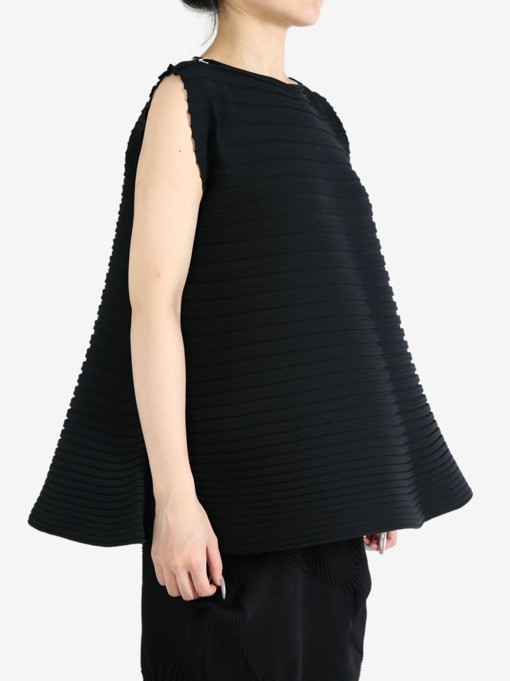 Pleats Please Issey Miyake Bounce Knit blouse - Zwart