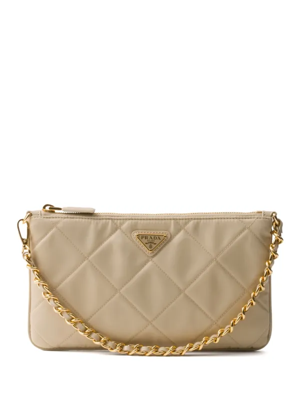 Prada quilted nylon chain bag sale