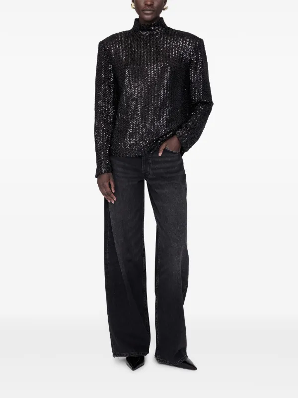 ANINE BING Josephine Top | Black | FARFETCH