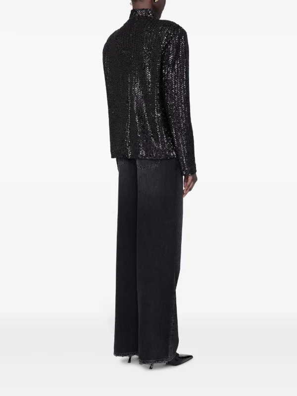 ANINE BING Josephine Top | Black | FARFETCH