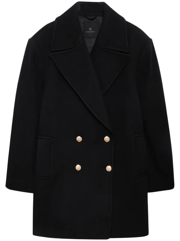 ジャケット ANINE BING Black Glenn double-breasted coat Anine Bing Anine Bing Black Glenn Double-Breasted Coat | Grailed