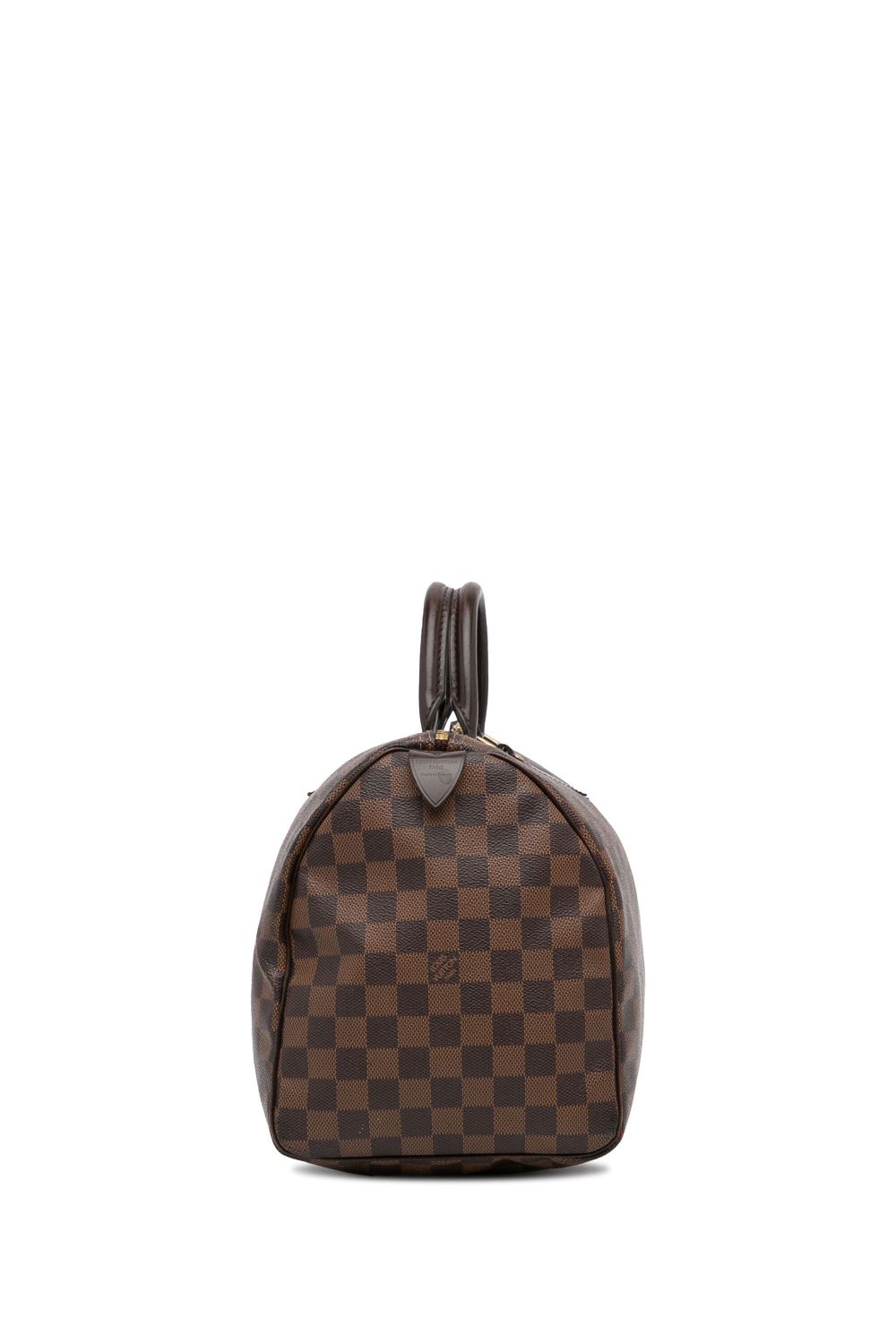 Louis Vuitton Pre-Owned 2010 Damier Ebene Speedy 35 Boston tas - Bruin