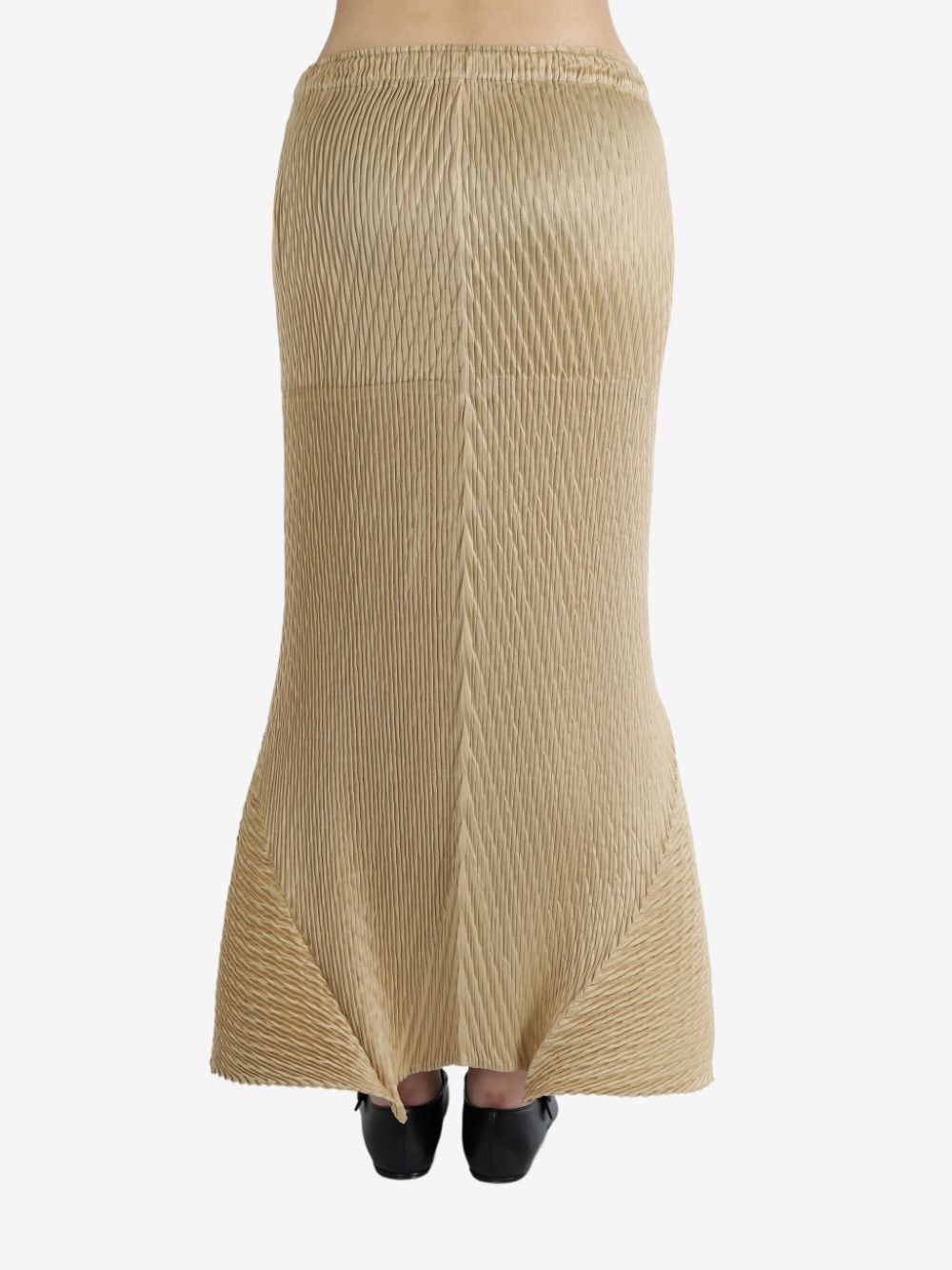 Shop Issey Miyake Plissé Maxi Skirt In Neutrals