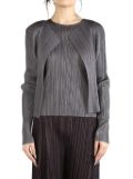 Pleats Please Issey Miyake pleated cardigan - Grey