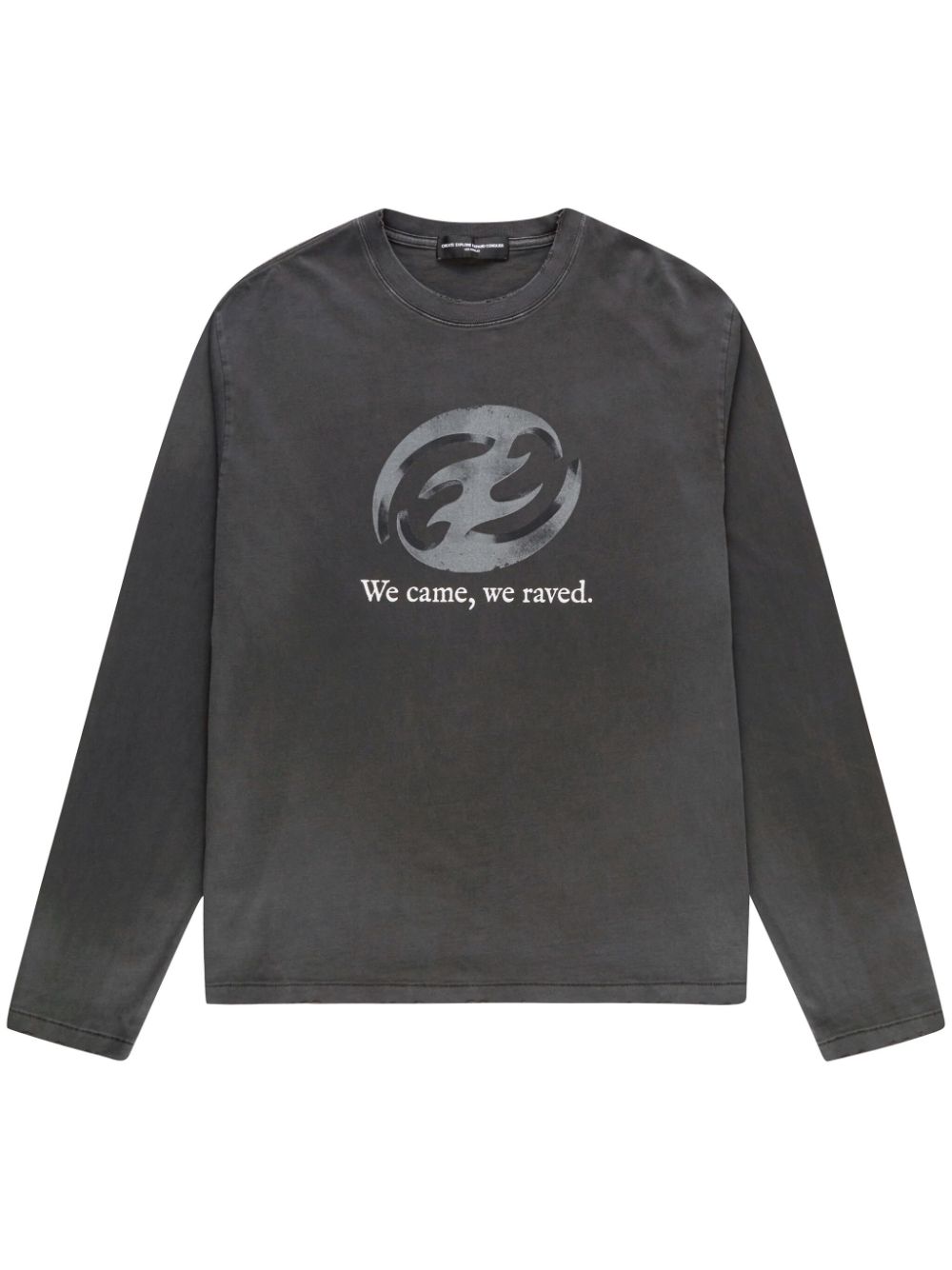 distressed-effect long-sleeve T-shirt