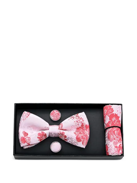 Moustache set de corbata de moño con estampado floral
