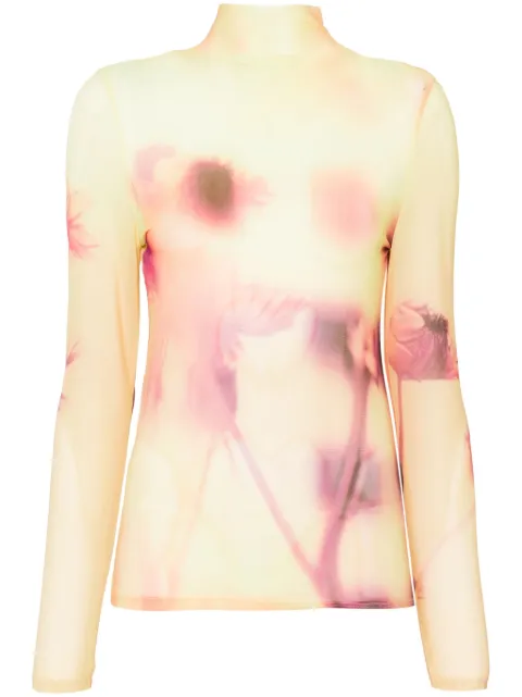Collina Strada meadow plaid cardio nova top