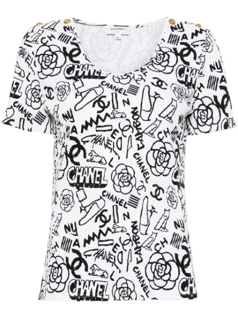 CHANEL 2010-2020s graffiti t-shirt Women