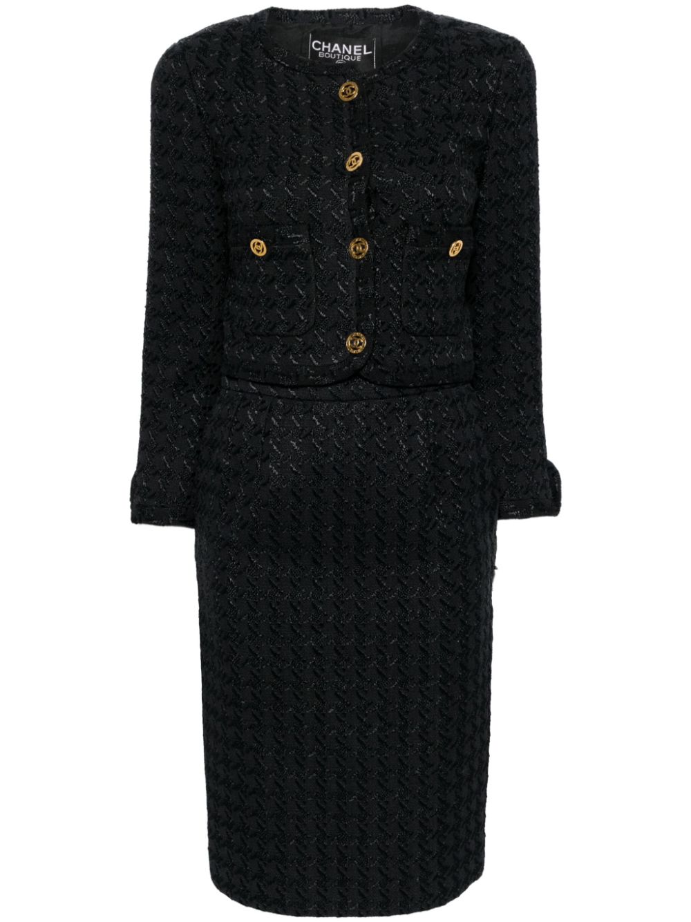 CHANEL Pre-Owned 1993 tweed skirt suit - Blue