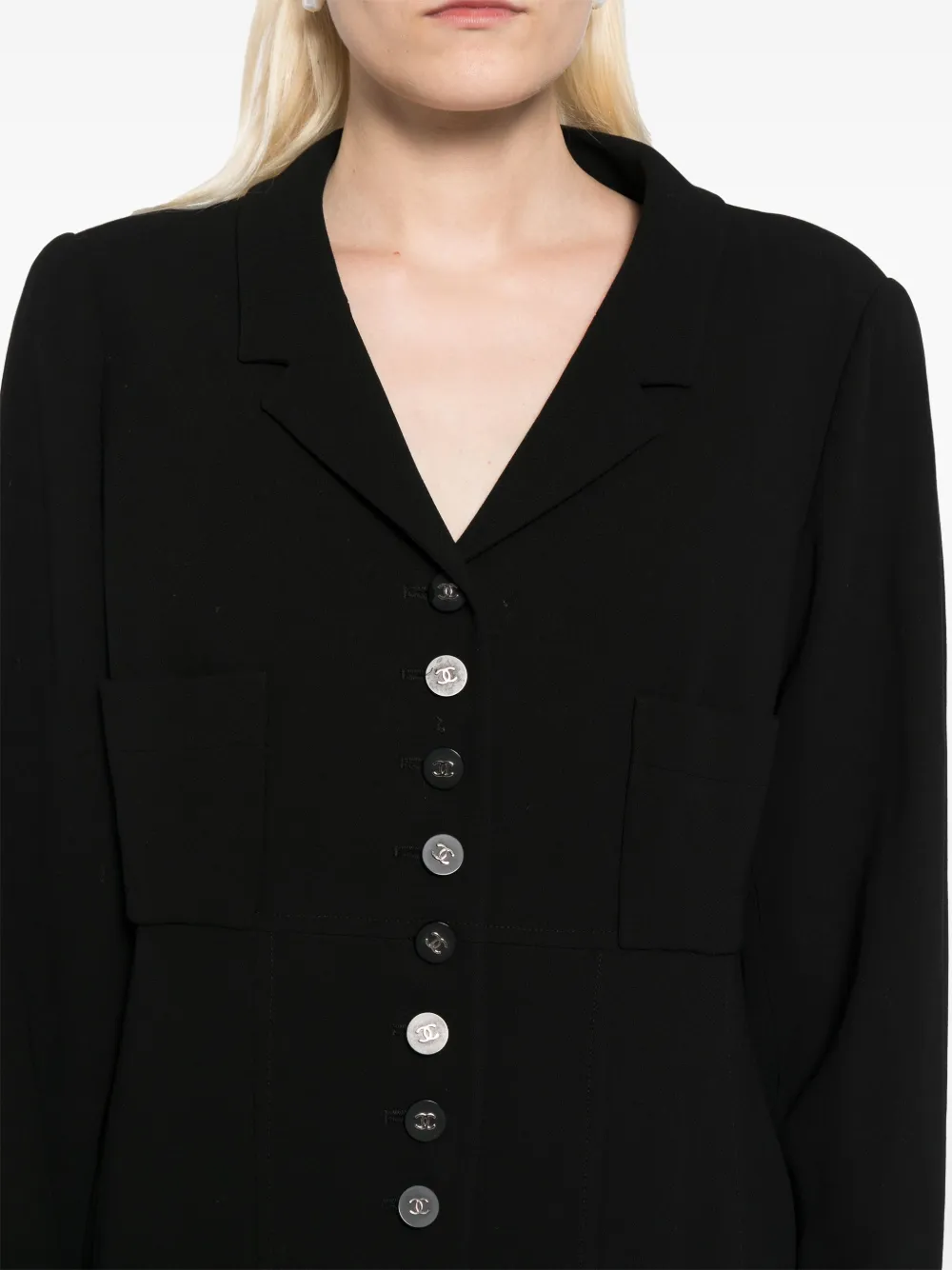 Pre-owned Chanel 1990-2000 Single-breasted Blazer In Black