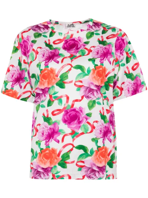 Hermès Pre-Owned 1990-2000s floral print short-sleeves T-shirt