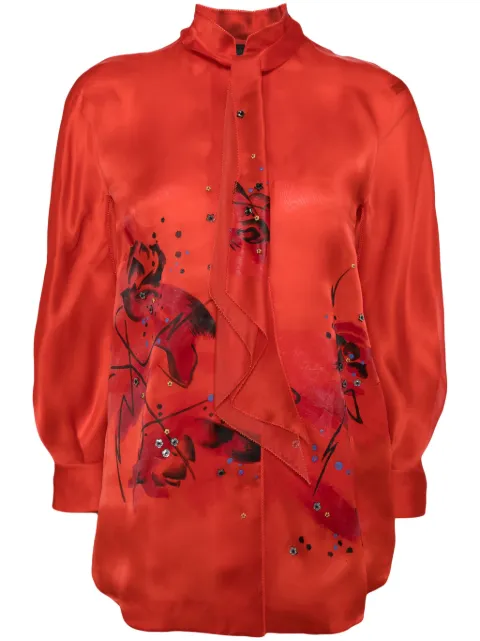 SHIATZY CHEN Libre collection standing collar shirt