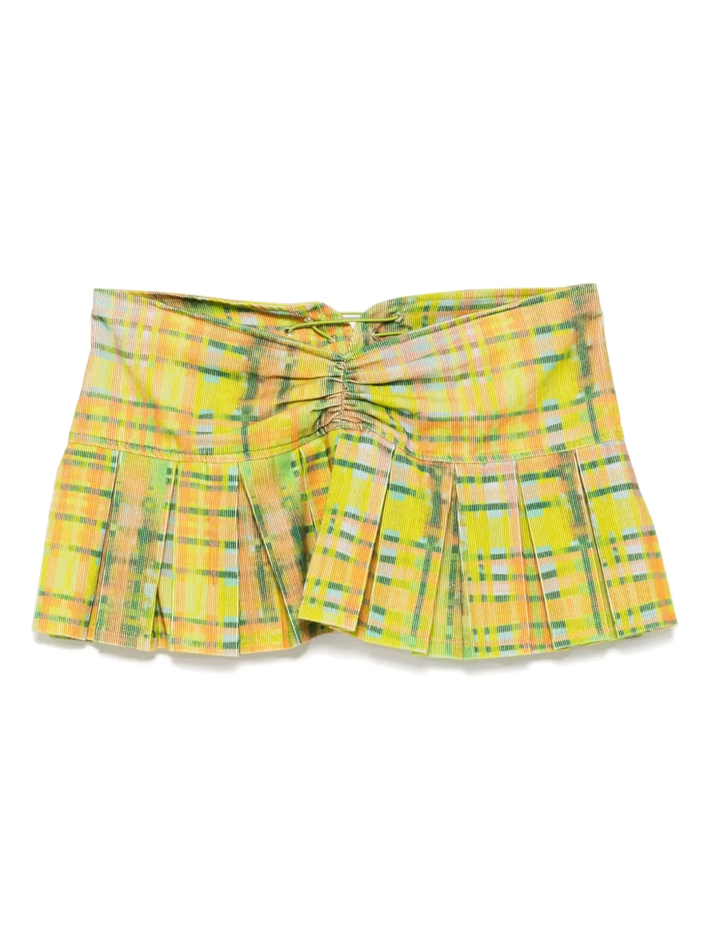 Collina Strada Geruite ribfluwelen bungee riem - Groen