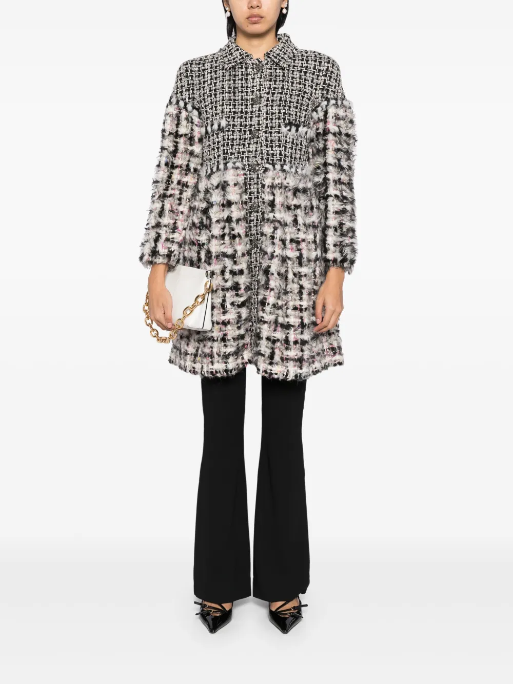 CHANEL Pre-Owned 2010-2020s jas met patchwork - Zwart