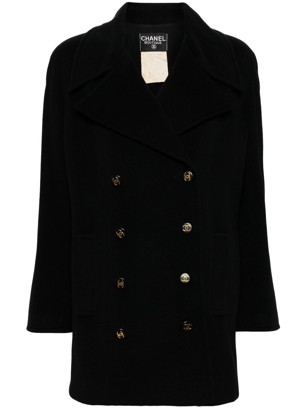 Affordable HOT SALE CHANEL 1993 double-breasted coat Women