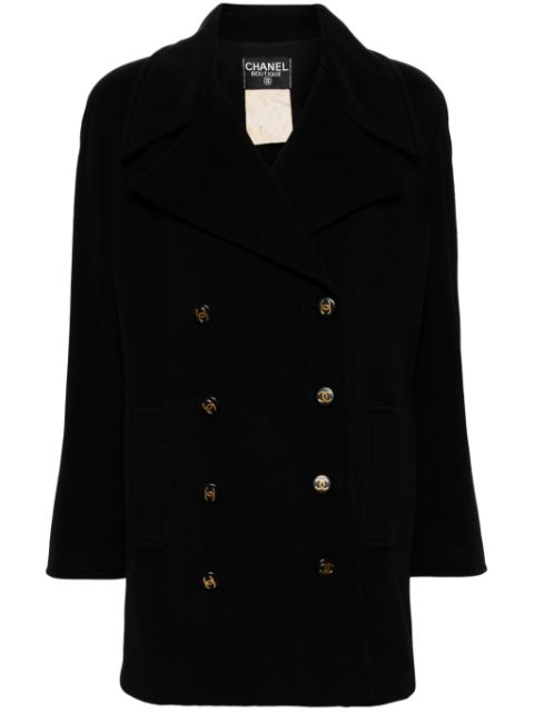 HOT SALE CHANEL 1993 double-breasted coat Women