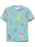 Christian Dior Pre-Owned 2002 graphic print short-sleeves T-shirt - Blue