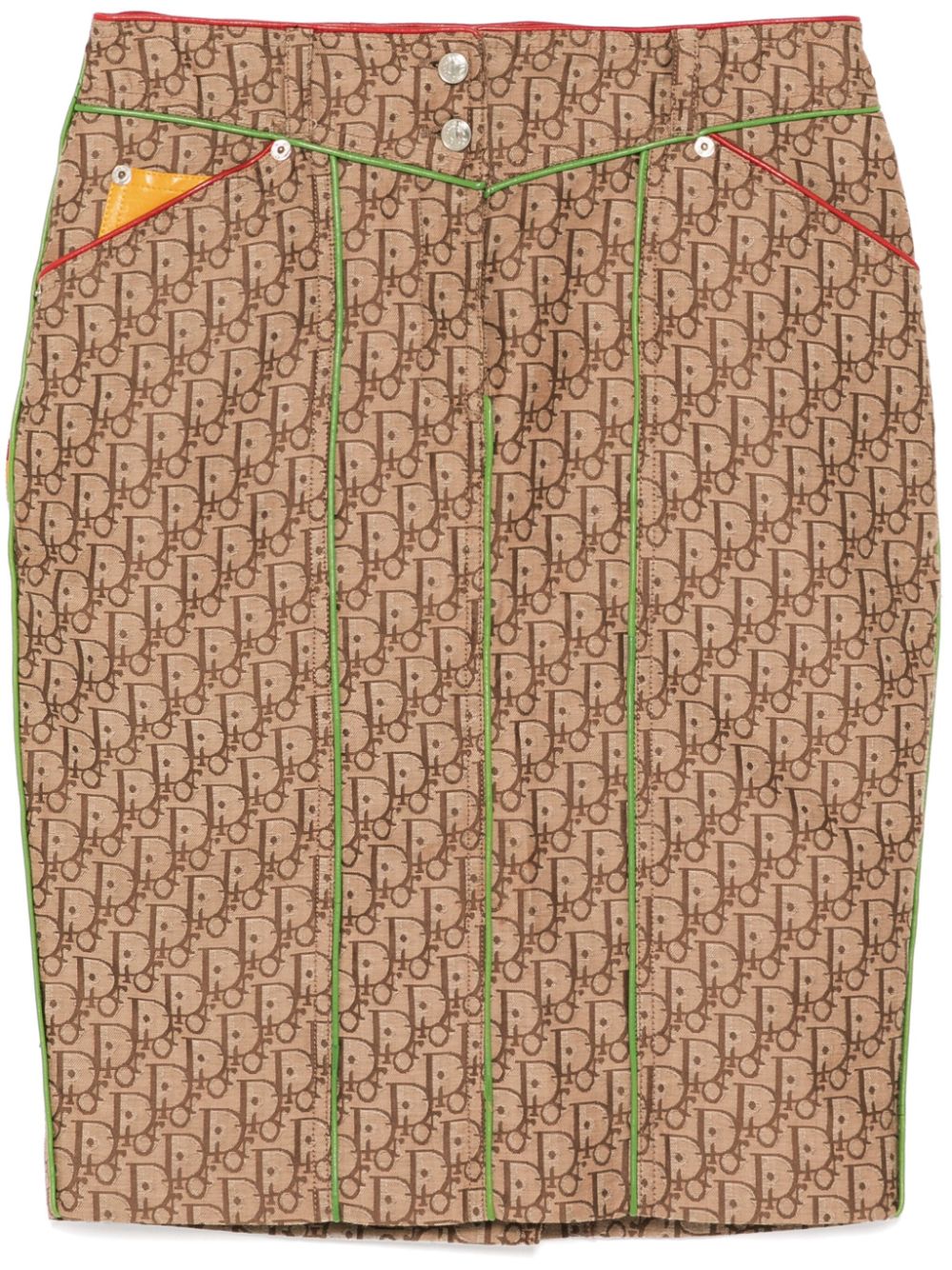 Christian Dior Pre-Owned 2004 Rasta skirt - Brown