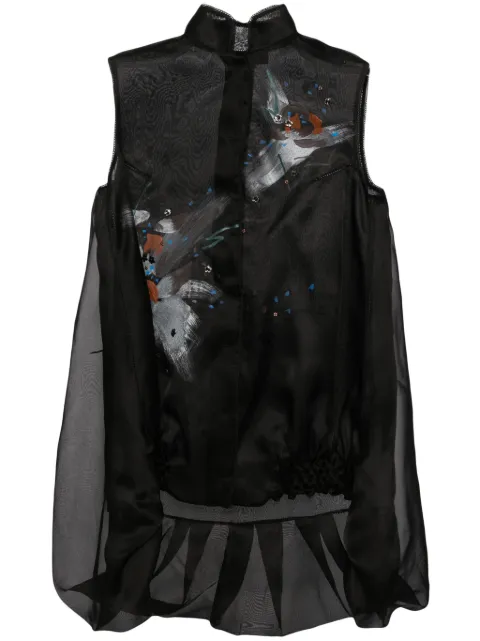 SHIATZY CHEN Libre collection standing collar vest