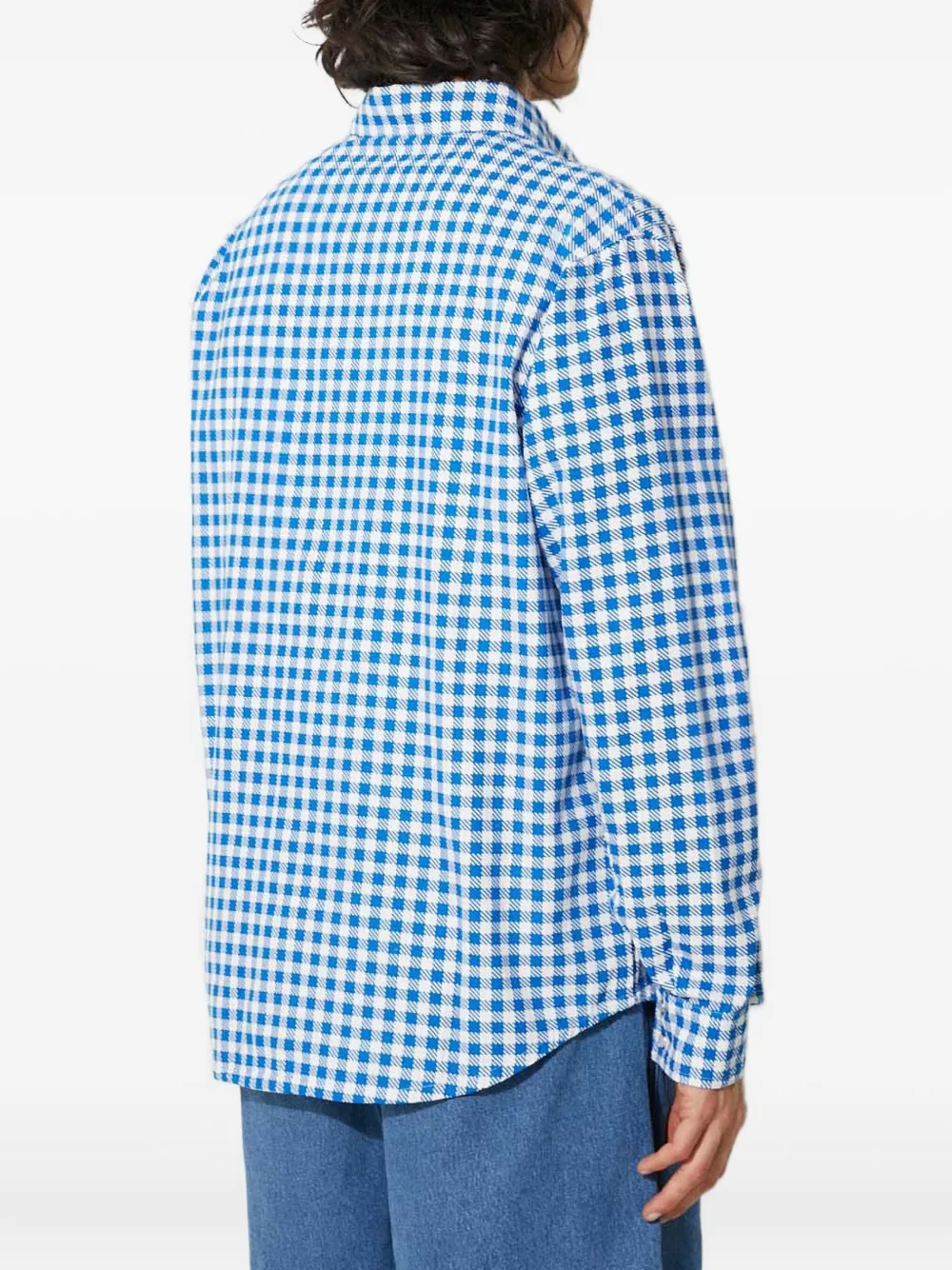 ICECREAM check-print cotton shirt - Blauw