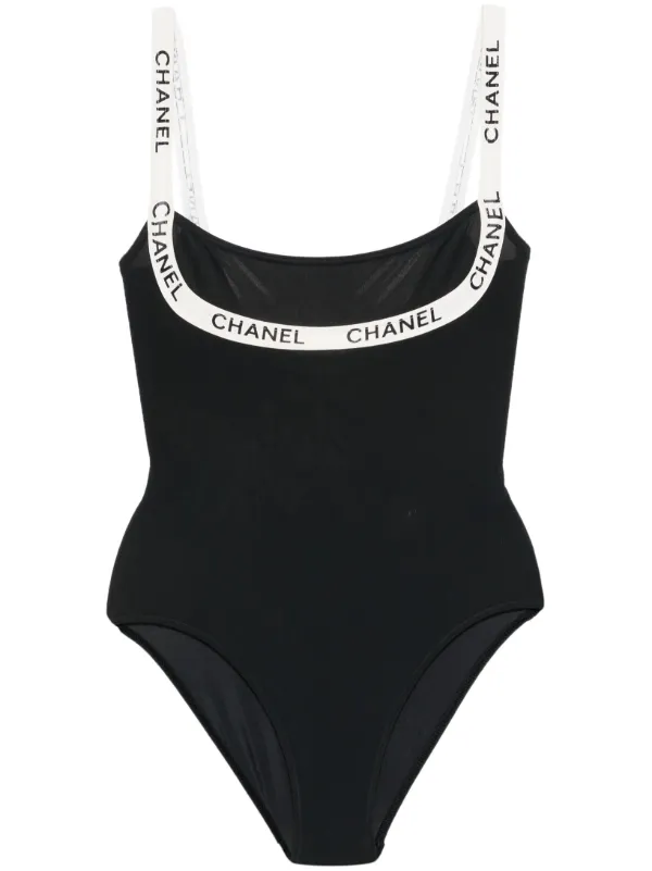 CHANEL Pre-Owned 1990-2000 ワンピース水着 | ブラック | FARFETCH JP