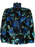 SHIATZY CHEN Libre collection electric-embroidered rose jacket - Black