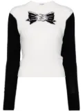 CHANEL Pre-Owned 1995 ribbon knit top - White