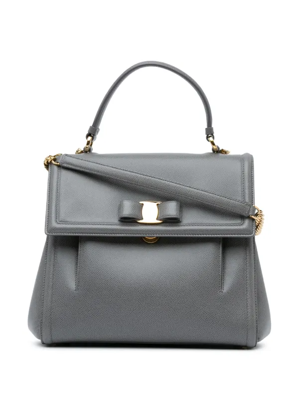 Ferragamo Pre Owned 2020 2024 Carrie Vara Top Handle Flap Bag Satchel Farfetch